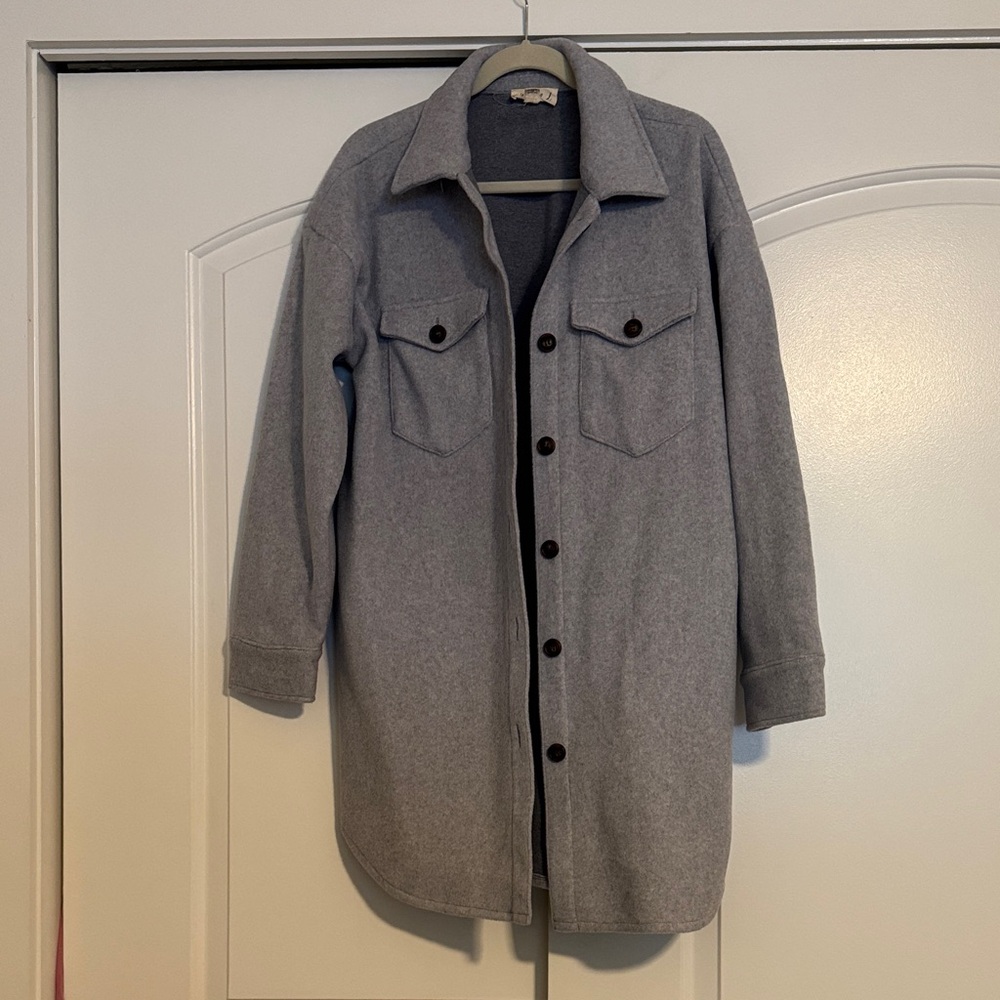 Gray Button-Up Jacket